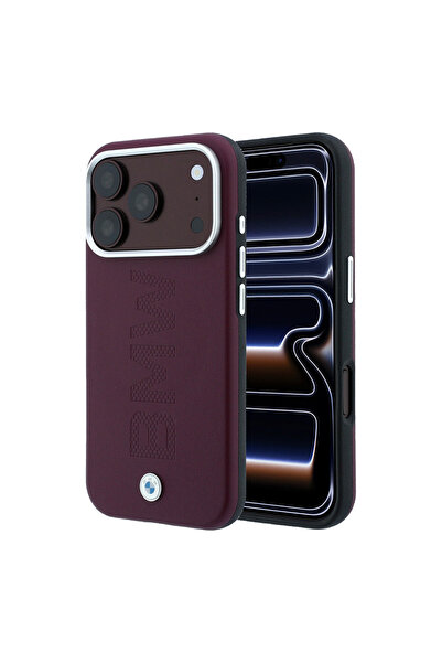 BMW iPhone 18 Pro Uyumlu Kılıf Lisanslı M-safe Özellikli Ortalı Sıcak Damga L...