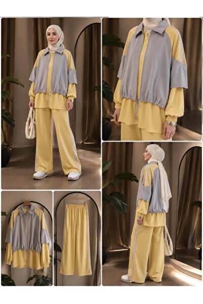 Rose Design Boutique GARNİLİ ŞERİTLİ İKİLİ ŞIK VE RAHAT TAKIM