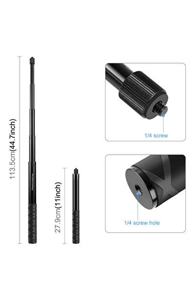 AZT Insta 360 X3 X4 X5 X6 vb ve Aksiyon Kameraları ile Uyumlu Görünmez Hayalet Invisible Çubuk Motorsiklet Bisiklet Bağlantı Aparatı
