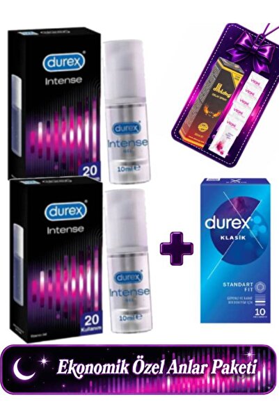 Durex İntense Kadınlara Uyarıcı Jel x2+10'lu Klasik Prezervatif-5xHijyen Mend...