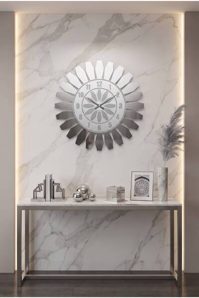 VELAKON MODERN LÜKS DUVAR SAATİ AHŞAP&PLEKSİ 50 x 50 CM SESSİZ AKAR MEKANİZMA