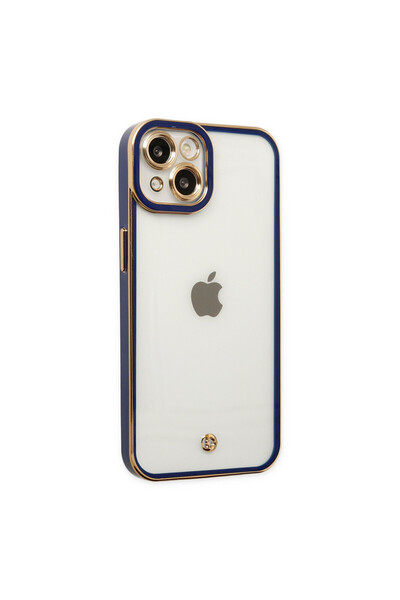 TakÇalıştır iPhone 14 Plus Compatible Case Liva Lens Silicone - Blue