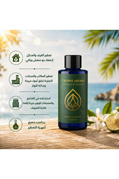Crown aroma زيت عطري روز جاردن من كراون أروما – زهر البرتقال والماندرين والورد الطائفي والياسمين وزنبق الوادي والمسك الأبيض والعنبر – مناسب لأجهزة التعطير – 100 مل