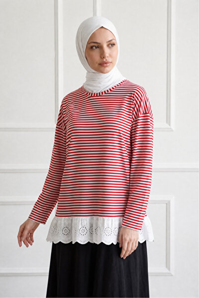 bellura Eteği Fistolu Bisiklet Yaka Penye Sweat