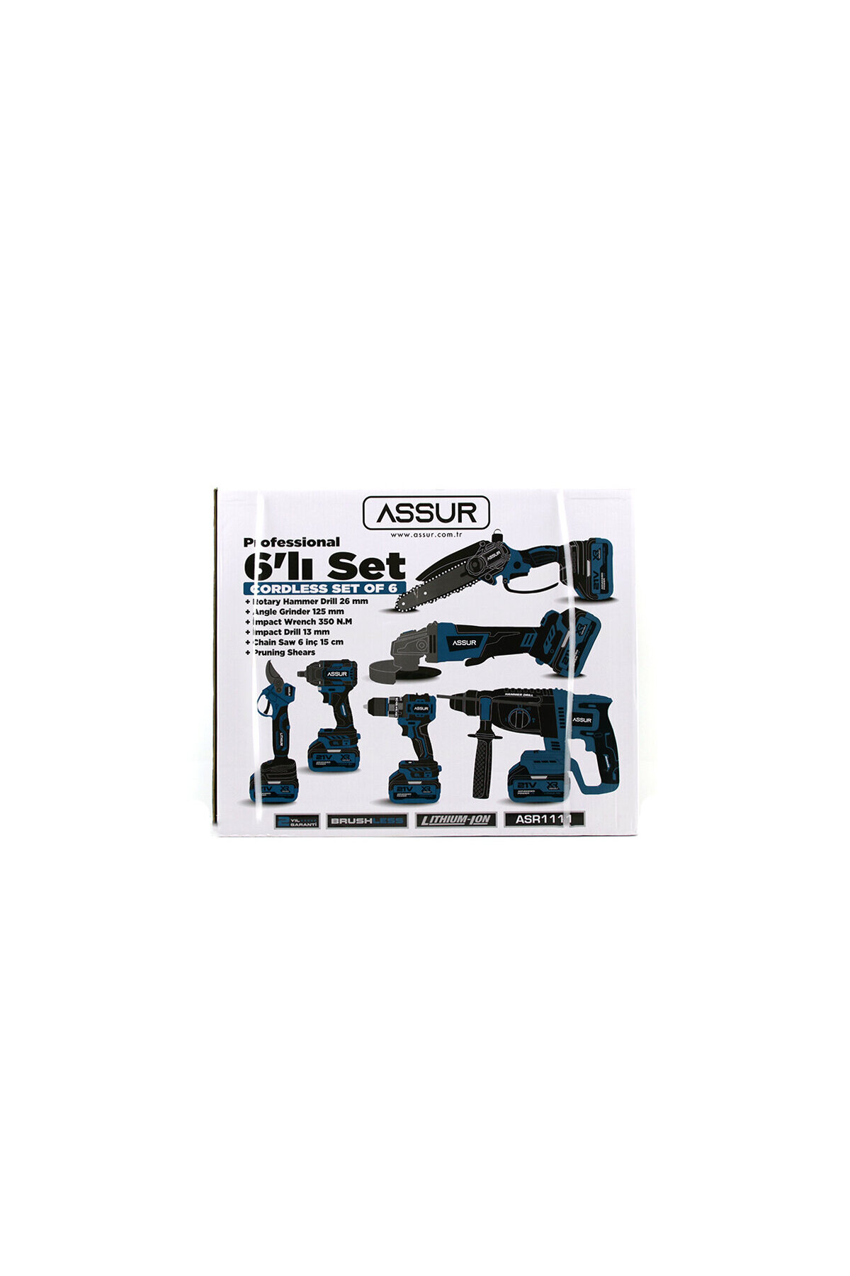 FUTAX 6PCS USTA ELEKTRİKLİ ALET SETİ ŞARJLI=21V SPRAL TAŞLAMA - HİLTİ - BAĞ MAKAS - SOMUN SÖKME - DARBELİ