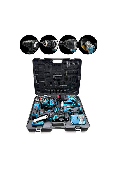 FUTAX 6PCS USTA ELEKTRİKLİ ALET SETİ ŞARJLI=21V SPRAL TAŞLAMA - HİLTİ - BAĞ MAKAS - SOMUN SÖKME - DARBELİ
