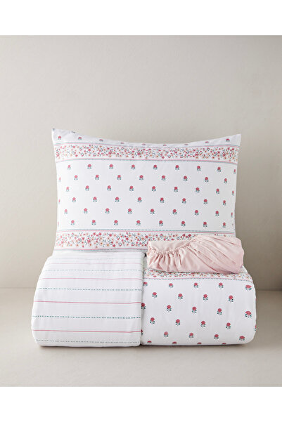 English Home Floral Lines Pamuk Tek Kişilik Çarşaflı Nevresim Takımı 160x220 ...