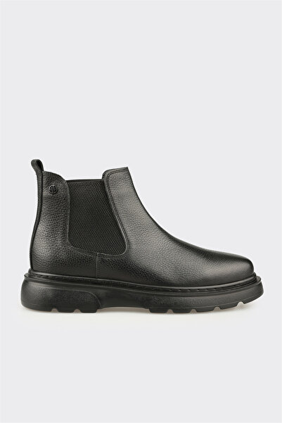 Elle Shoes Siyah Deri Erkek Günlük Bot