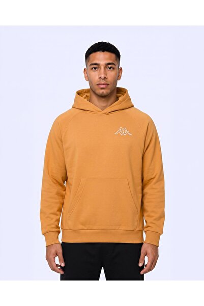 Kappa Authentic Onial Tur Erkek Koyu Turuncu Oversize Hoodie