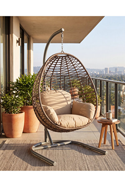 Durante Living Cocoon Tek Kişilik Salıncak Kahve