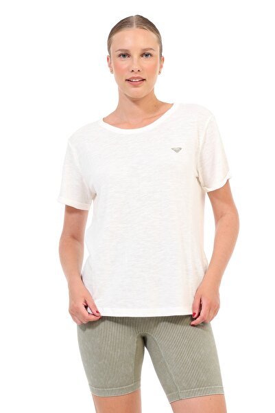 Roxy Kısa Kol T-Shirt Kadın Beyaz OCEANWAVE REGULAR EMBY
