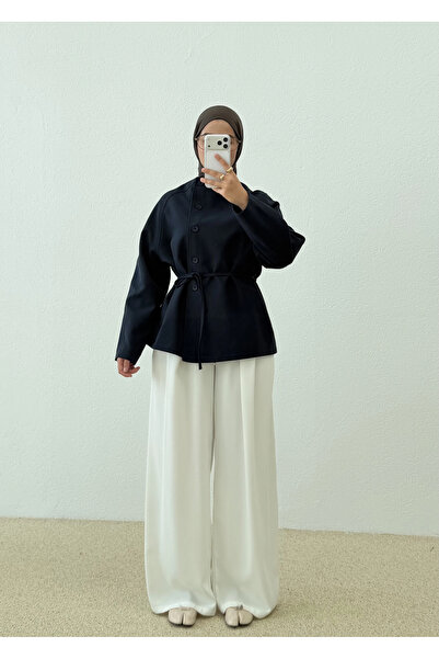 MODA AKSA 7788 BAĞCIKLI DİK YK CEKET LACİVERT