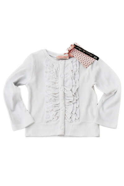 Knot so bad Cardigan (92-128) KSB Alb pur, 100% bumbac