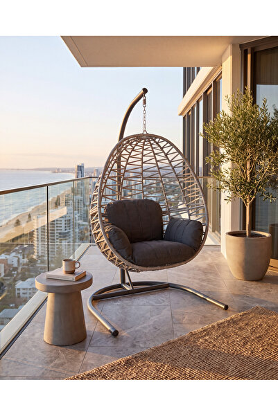 Durante Living Cocoon Tek Kişilik Salıncak Gri