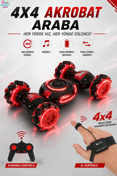 Brother Toys Şarjlı El Sensörlü Uzaktan Kumandalı Bilek Kontrollü 6 Fonksiyon...