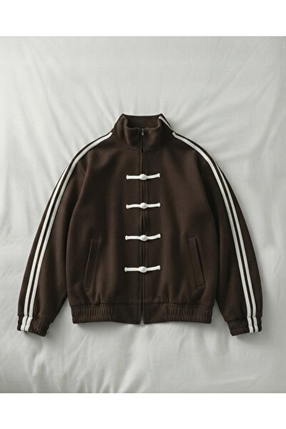 Touz Moda Double Striped Oversized China Unisex Jacket