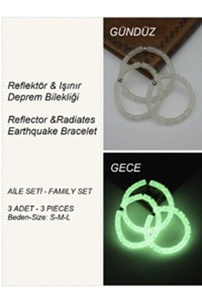 Stoneage Reflective Bracelet Triple S-M-L - Multicolor -