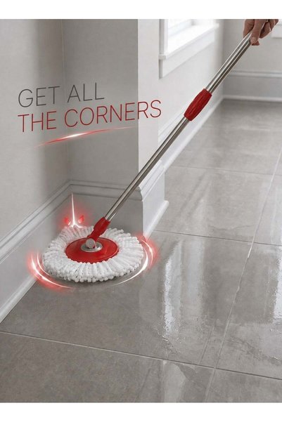 SUPER FIVE SUPER 5 SuperFive RotoMop Spin Mop & Bucket Set With Foot Pedal | Italian Brand | Stainless Steel Telescopic Handle | 360° Swivel Mop Head | 500+ Microfibre Strands | Floor Mop With Spinning Wringer