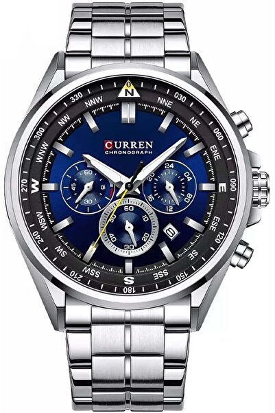 Curren 8399 Men's Stainless Steel Chronograph Quartz Watch