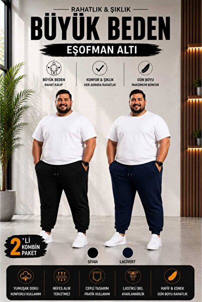 TREND ALİSSE Sevilla Plus Size Φούτερ - Ανδρικό Φούτερ με Τσέπες
