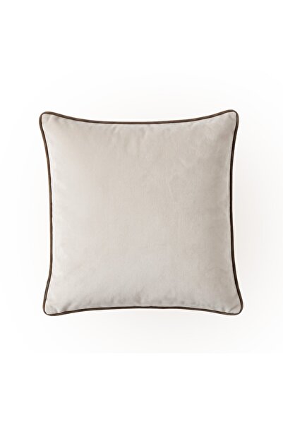 Lidoma Home غطاء وسادة مخملي مسطح من "سابل" - 45x45 - بني غامق