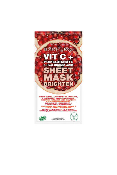 7th Heaven FAB FACE FOOD VIT C + RODIE ȘI ACID HIALURONIC mască tip șervețel ...