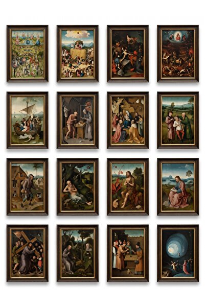 Store Hieronymus Bosch Tabloları 16'lı Sticker Seti Laptop Defter Etiketi