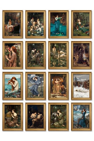 Store John William Waterhouse Paintings Sticker Set of 16 Laptop Notebook Sti...