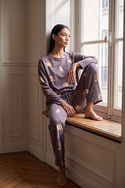 Hays Kadın Pamuklu Uzun Kollu Pijama Takımı