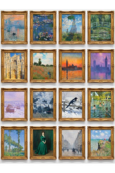 Store Claude Monet Tabloları 16'lı Sticker Seti Laptop Defter Ajanda Etiketi