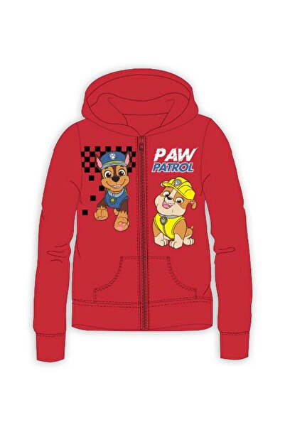 PAW PATROL Hanorac rosu cu gluga, 100% bumbac