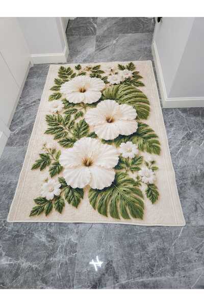 YTR HOME Dijital Baskı Yıkanabilir Kaymaz Taban Dekoratif Salon Mutfak Halısı...