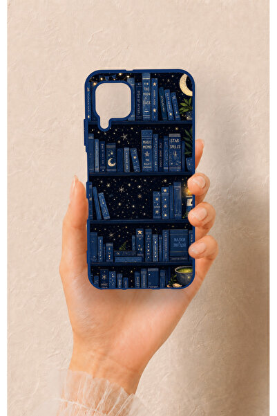 Vip Case Huawei P40 Lite Uyumlu Gece Temalı Kitaplık Desenli Silikon Kılıf
