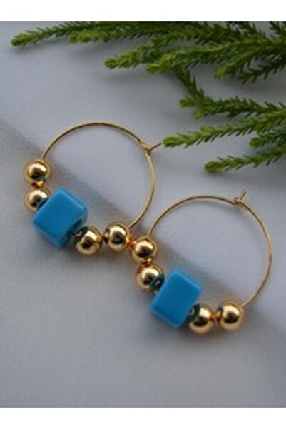 Stoneage Earrings - Gold Color -