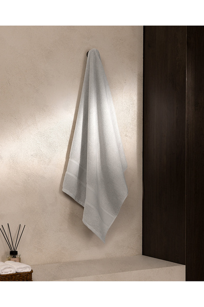 Madame Coco Celine %100 Pamuk Banyo Havlusu - Gri - 70x140 cm