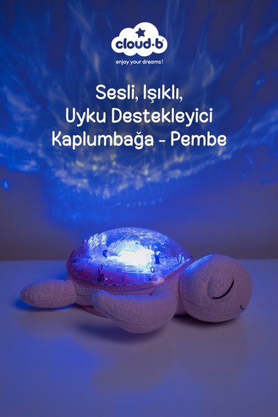 Cloud-B Ağlama Sensörlü ve Melodili Kamplumbağa Uyku Arkadaşı 28x27x10 cm (Pe...