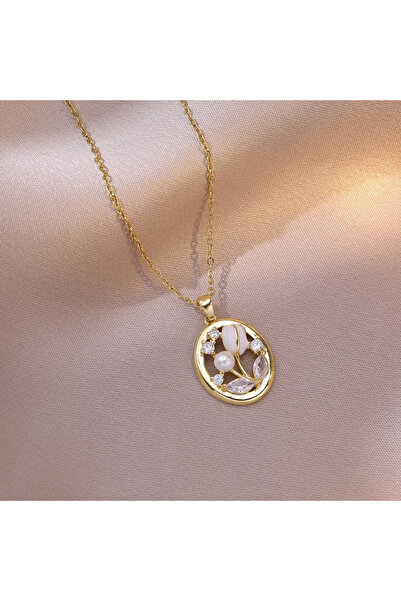 Peach Jewelry Peach Jewerly Κολιέ Από Χάλυβα Τιτανίου Και Χαλκό Επιχρυσωμένο ...