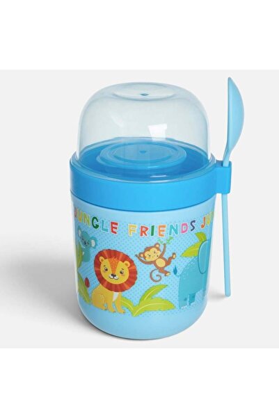 Generic Cutie de prânz cu lingură + recipient pentru sos 400 ML