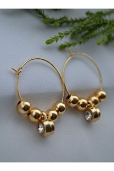 Stoneage Earrings - Gold Color -