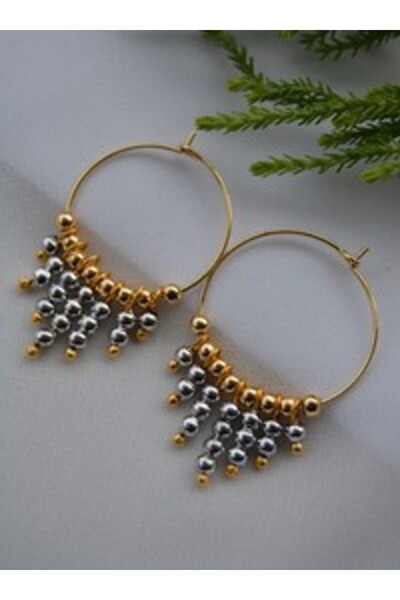 Stoneage Earrings - Gold Color -