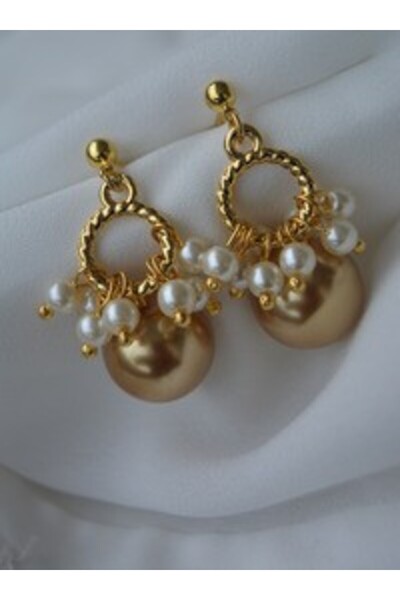 Stoneage Earrings - Gold Color -