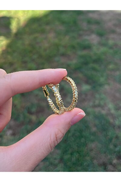 ATELİER GİZEM Xuping kararmaz gold çelik küpe