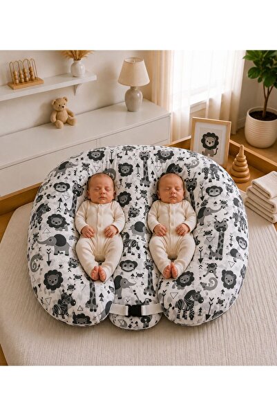 AHSEN TASARIM Twin Baby Breastfeeding Pillow, Feeding Pillow, Support Pillow