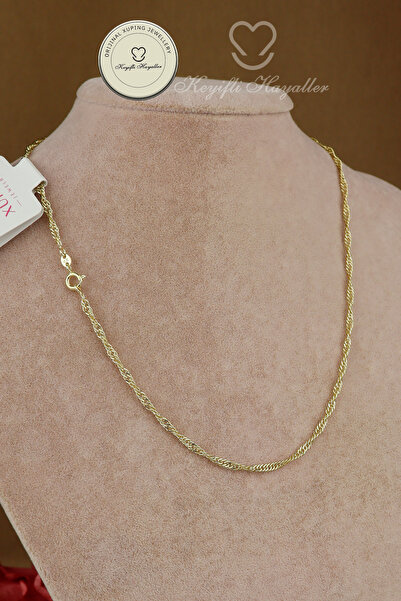 Keyifli Hayaller Xuping Kolye - Vip Xuping Burma Zincir 14K Gold 44cm Şık Kol...