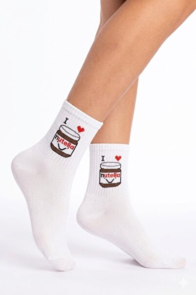Socks Stores 12 Çift Unisex Kolej Çorap Renkli Karakterli ve Desenli Hediye Kutulu Çorap Seti