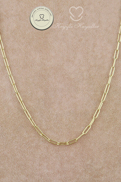 Keyifli Hayaller xuping Kolye - Vip Xuping Ataç Zincir 14K Gold 50cm Şık xupi...