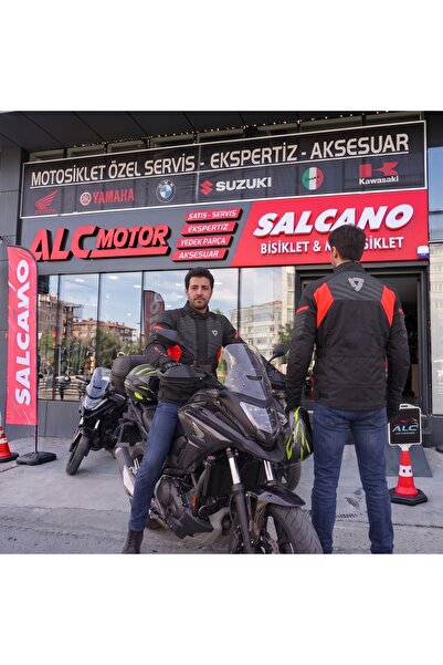Revit Duke H2O Siyah - Kırmızı Su Geçirmez Motosiklet Montu A Sertifikalı Ce ...
