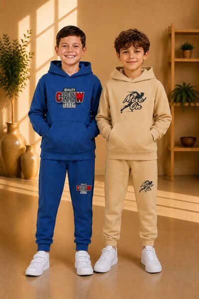armicem Armikids Unisex Children's Multi-Colored Multi-Printed 2-Piece Hooded...