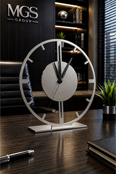 Mgs SAAT DEKORATİF SAAT METAL SAAT SALON SAATİ OFİS SAATİ DEKORASYON METAL SAAT