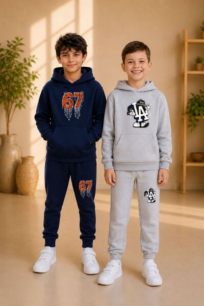 armicem Armikids Unisex Children's Multi-Colored Multi-Printed 2-Piece Hooded...